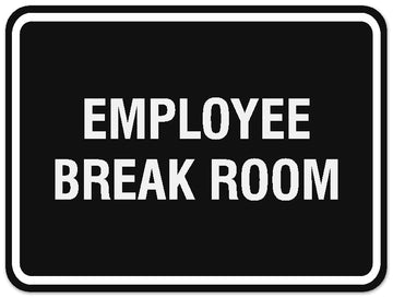 Signs ByLITA Classic Framed Employee Break Room Sign - Easy Installation | Durable Wall or Door